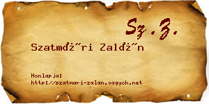Szatmári Zalán névjegykártya